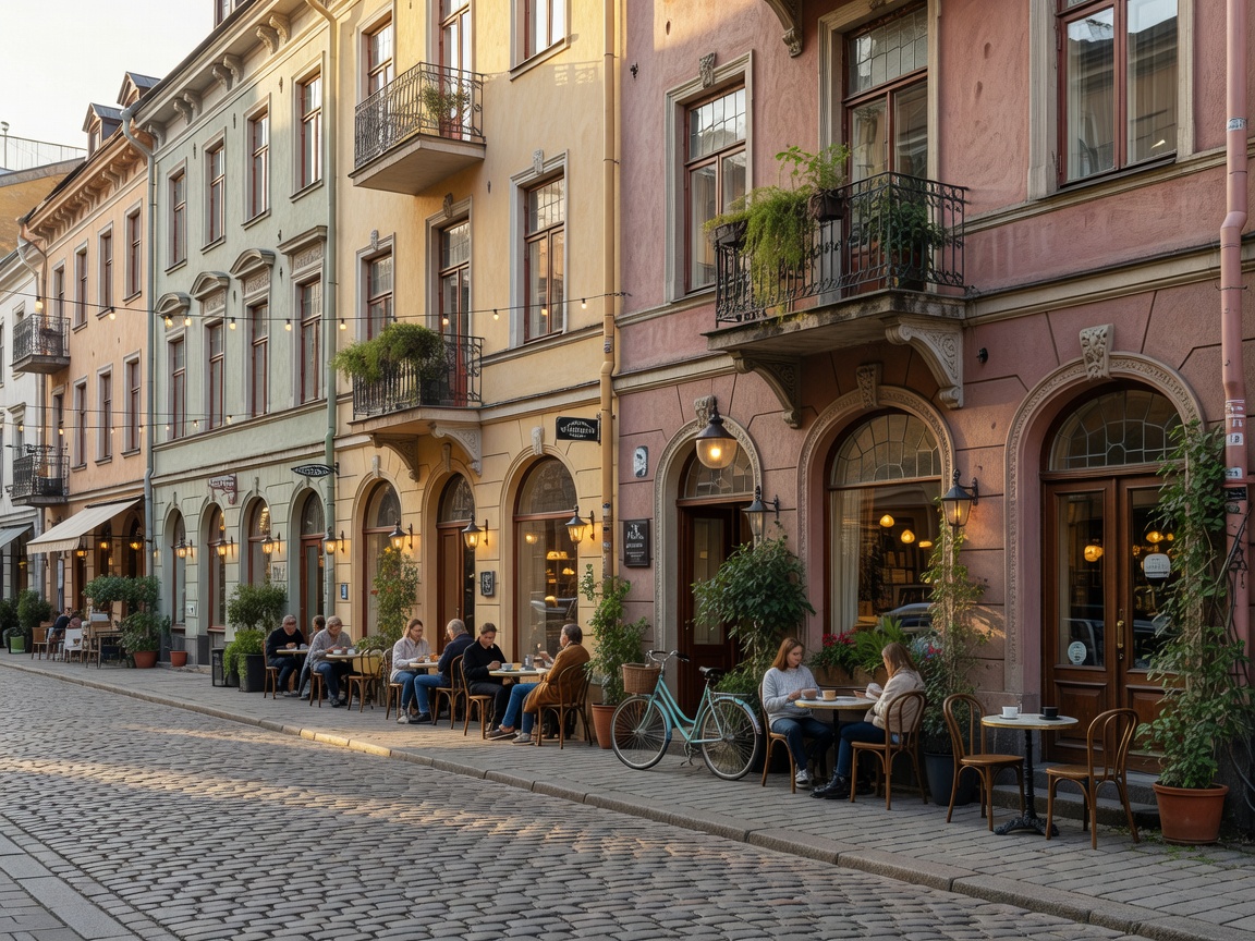 Charming boutique cafe street in Ullanlinna Design District
